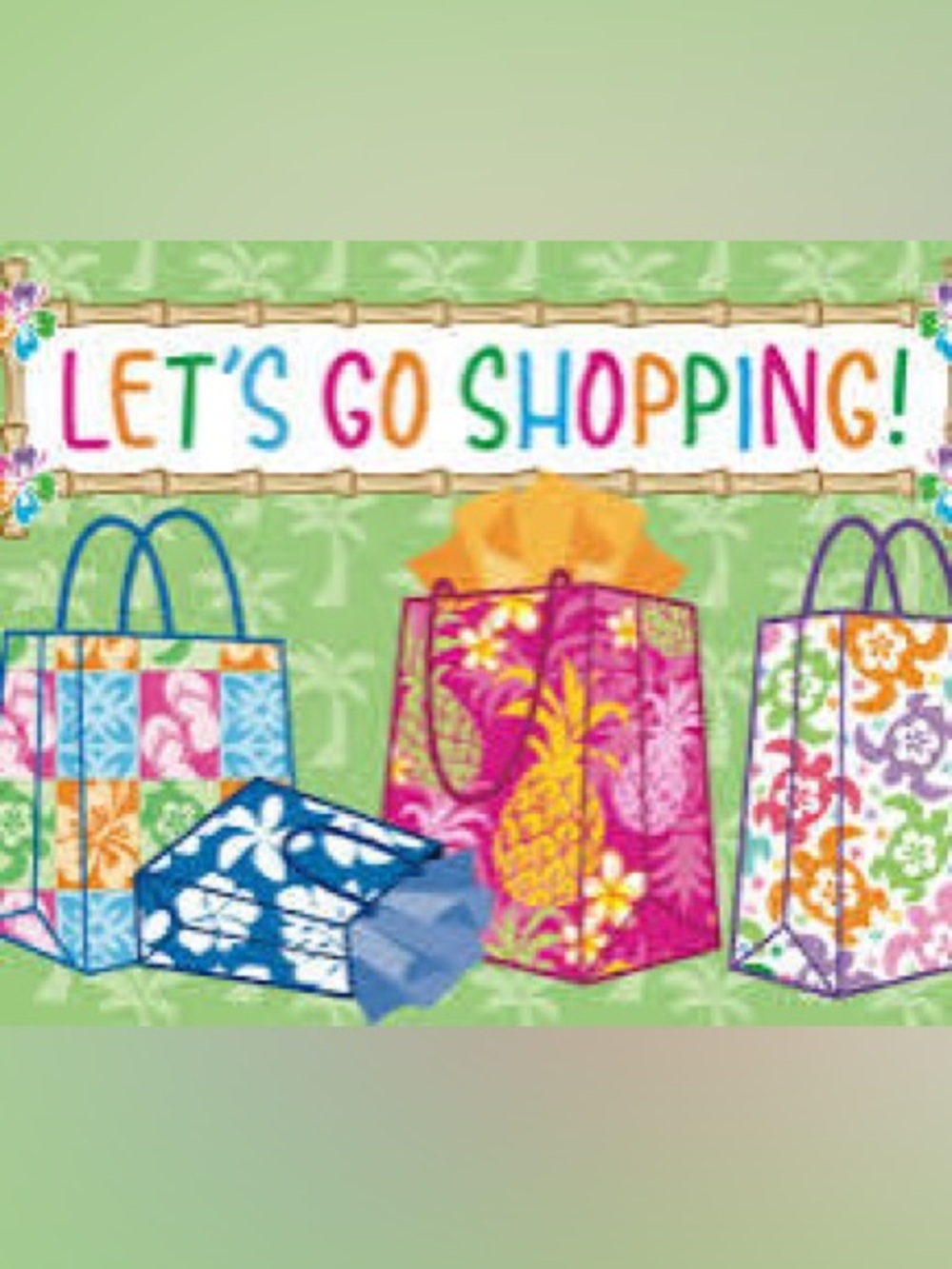 Let's Go Shopping! Floral Gift Bags - Multicolor
